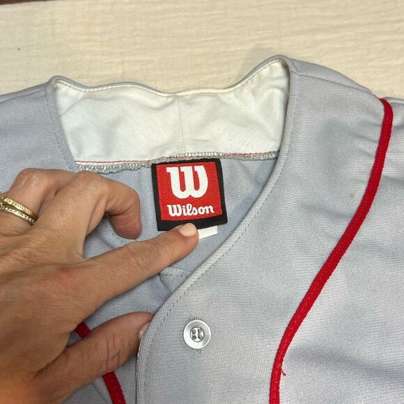 Vintage Wilson Red Sox Jersey Jim Rice Sleeveless Number 14 Mens‎ Size Large 80s - Picture 5 of 6